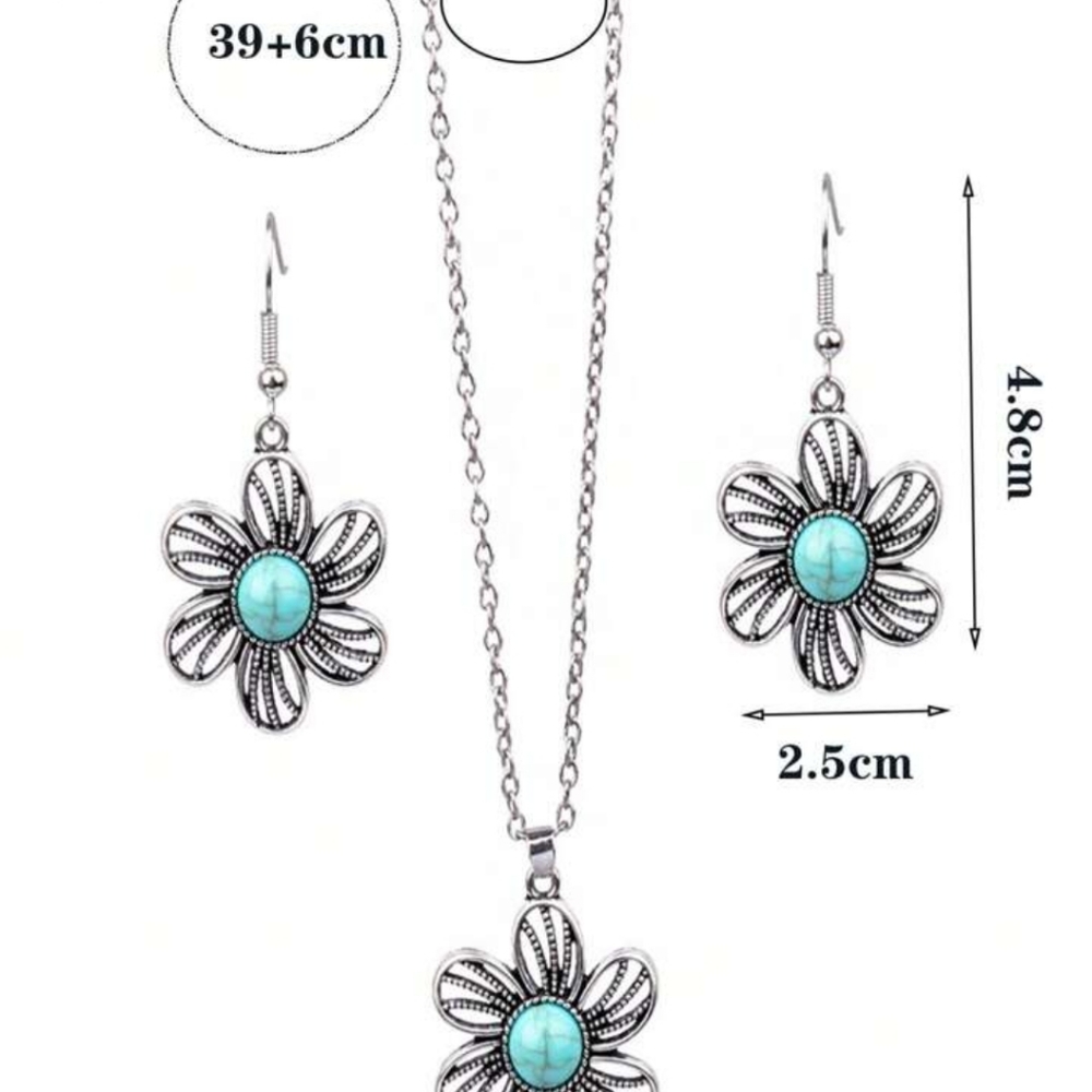 Turquoise Necklace Set - Picture 2 of 2